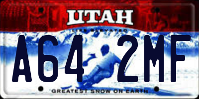 UT license plate A642MF