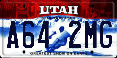 UT license plate A642MG