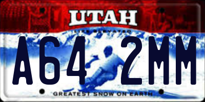 UT license plate A642MM