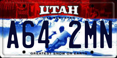 UT license plate A642MN