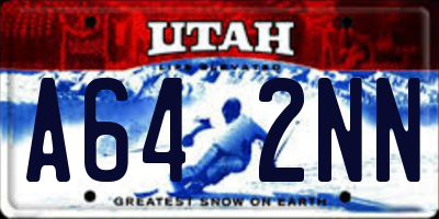 UT license plate A642NN