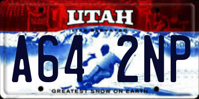 UT license plate A642NP