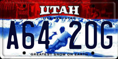 UT license plate A642OG