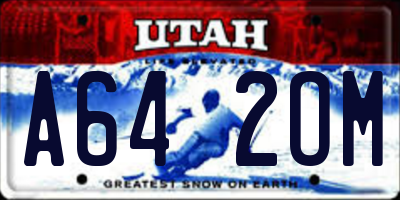 UT license plate A642OM
