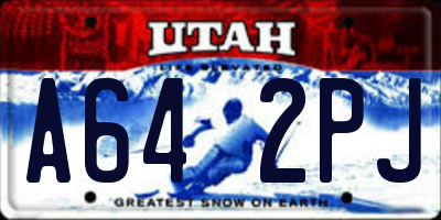 UT license plate A642PJ