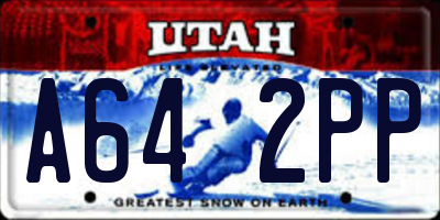 UT license plate A642PP