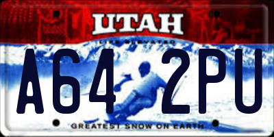 UT license plate A642PU
