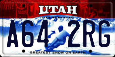 UT license plate A642RG