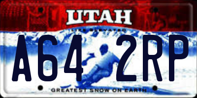 UT license plate A642RP