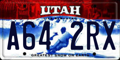 UT license plate A642RX