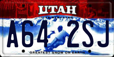 UT license plate A642SJ