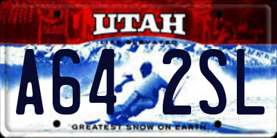 UT license plate A642SL