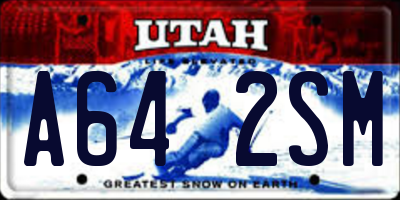UT license plate A642SM