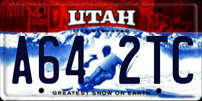 UT license plate A642TC