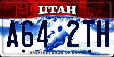 UT license plate A642TH