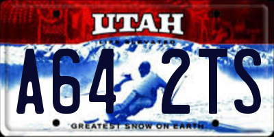 UT license plate A642TS