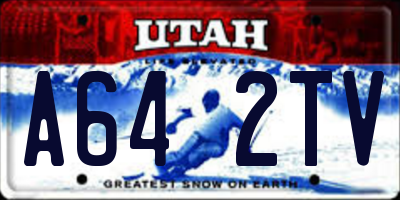 UT license plate A642TV