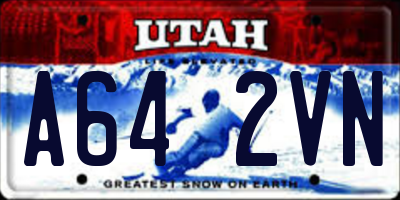 UT license plate A642VN