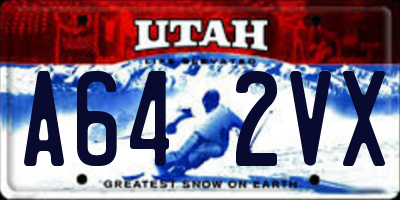UT license plate A642VX