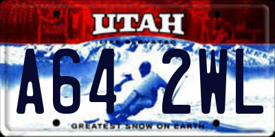 UT license plate A642WL