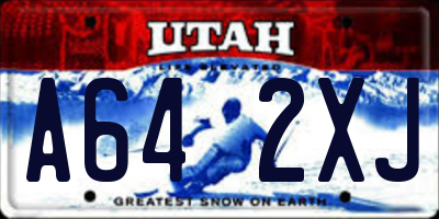 UT license plate A642XJ