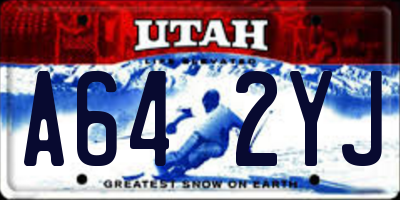 UT license plate A642YJ
