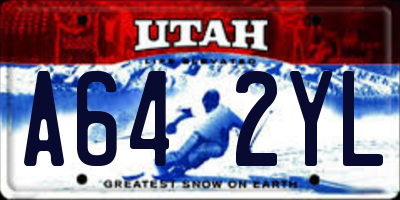 UT license plate A642YL