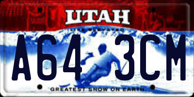 UT license plate A643CM