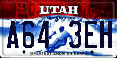 UT license plate A643EH