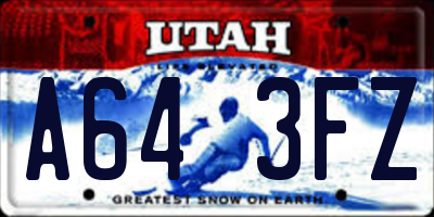 UT license plate A643FZ