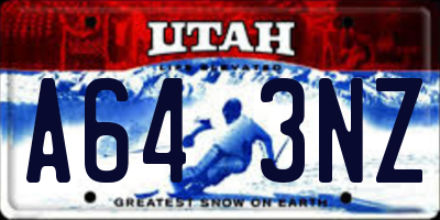 UT license plate A643NZ