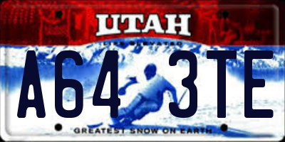 UT license plate A643TE