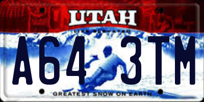 UT license plate A643TM