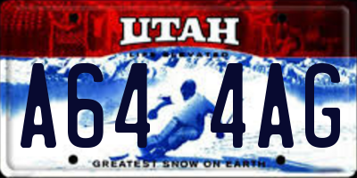 UT license plate A644AG