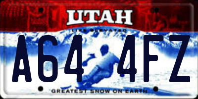 UT license plate A644FZ