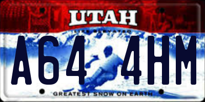 UT license plate A644HM