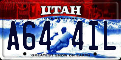UT license plate A644IL
