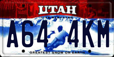 UT license plate A644KM