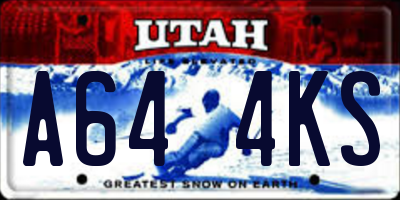 UT license plate A644KS