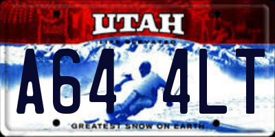 UT license plate A644LT