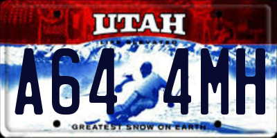 UT license plate A644MH