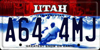 UT license plate A644MJ