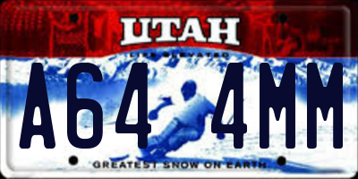 UT license plate A644MM