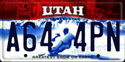 UT license plate A644PN