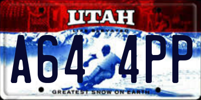 UT license plate A644PP