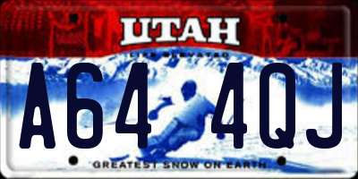 UT license plate A644QJ