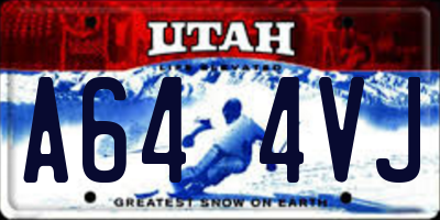 UT license plate A644VJ