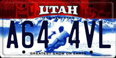 UT license plate A644VL