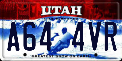 UT license plate A644VR