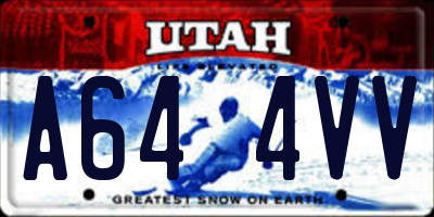 UT license plate A644VV
